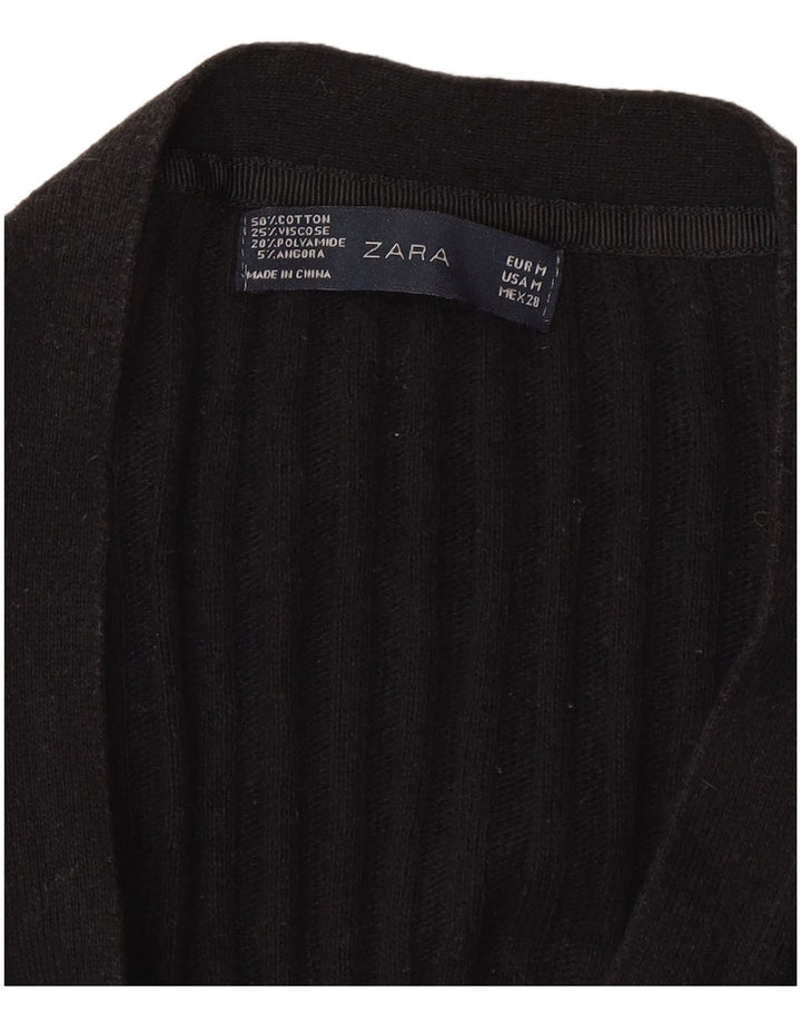 Zara ženski kardigan pulover UK 12 srednje crne boje