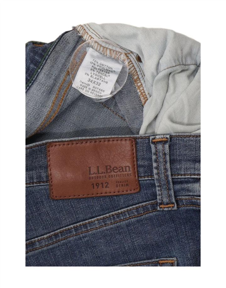 L.L.BEAN Mens Straight Jeans W34 L32 Blue Cotton Vintage L.L.Bean and Second-Hand L.L.Bean from Messina Hembry 