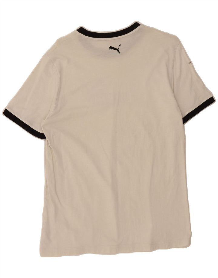 PUMA Mens Graphic T-Shirt Top Large White Cotton Vintage Puma and Second-Hand Puma from Messina Hembry 