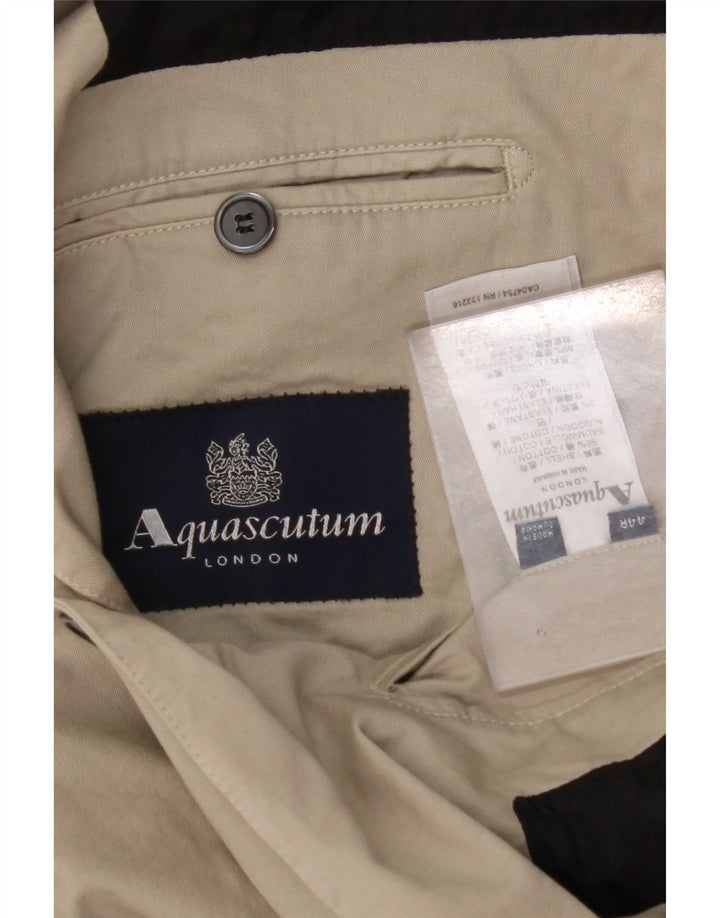 AQUASCUTUM muška jakna s 2 gumba UK 44 2XL bež pamuk