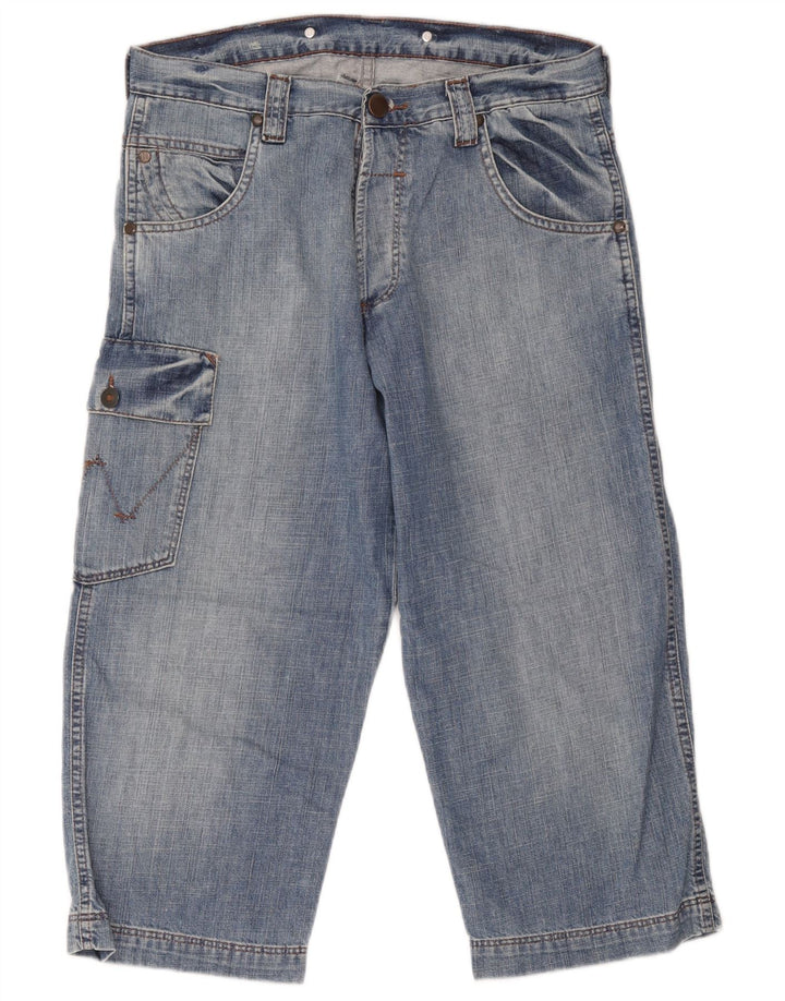 Wrangler muške traper kargo kratke hlače W30 srednje plavi pamuk