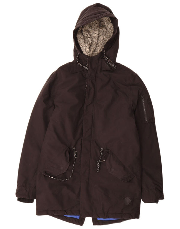 Jack & Jones muška parka jakna s kapuljačom UK 34 XS crni poliester