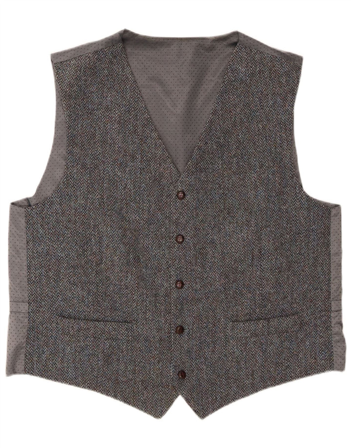 Harris Tweed muški prsluk 2XL siva nova vuna