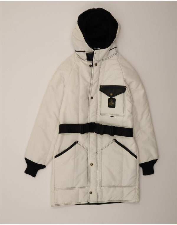 Refrigiwear Womens Cruzcampo Padded Coat UK 14 Medium Off White Colourblock