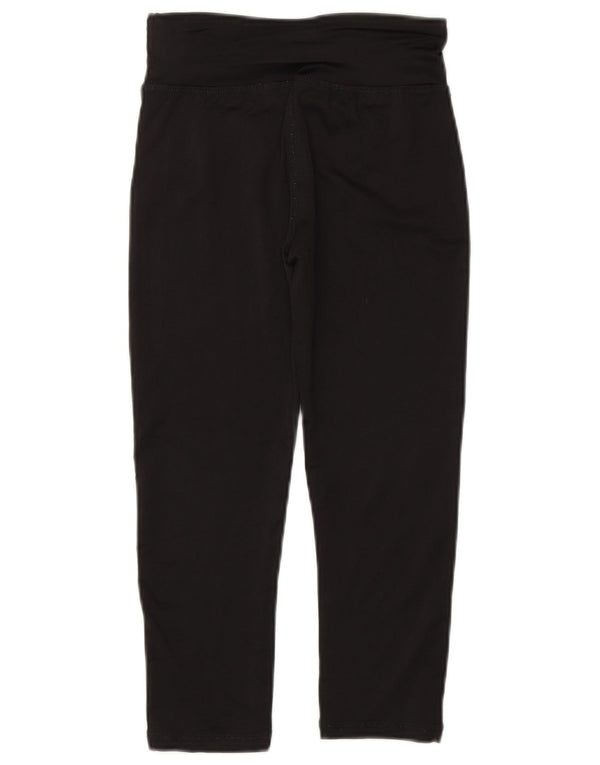 Reebok Girls Capri Graphic Leggings 10-11 Years Black Poliester