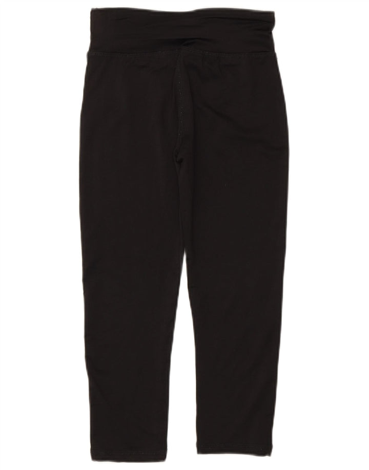 Reebok Girls Capri Graphic Leggings 10-11 Years Black Poliester