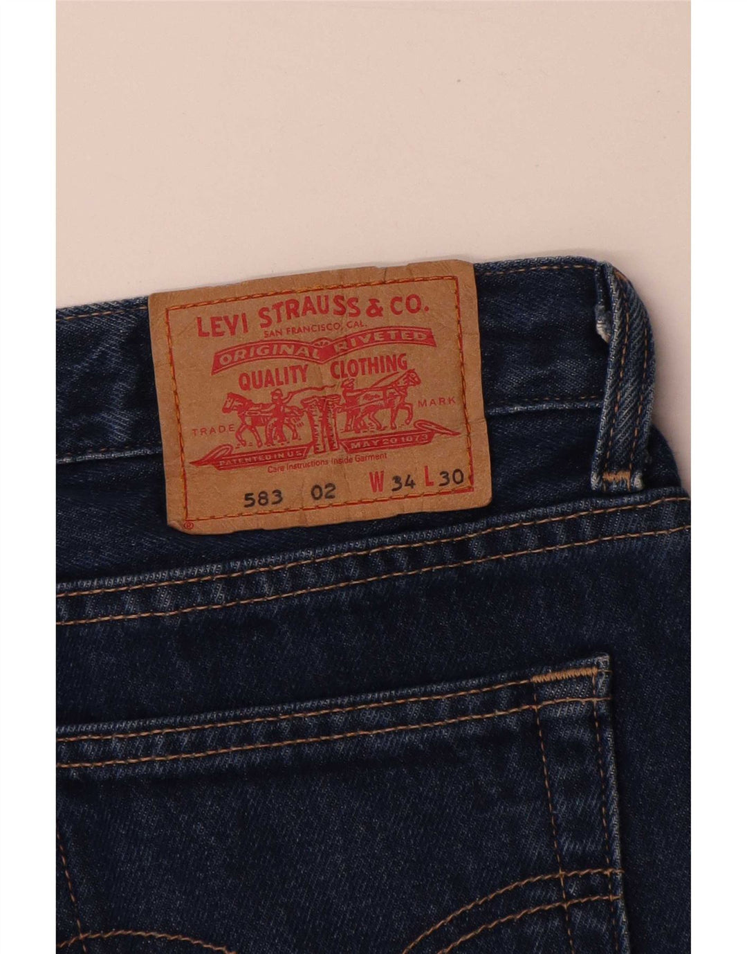 Levi's muške 583 ravne traperice W34 L30 plave
