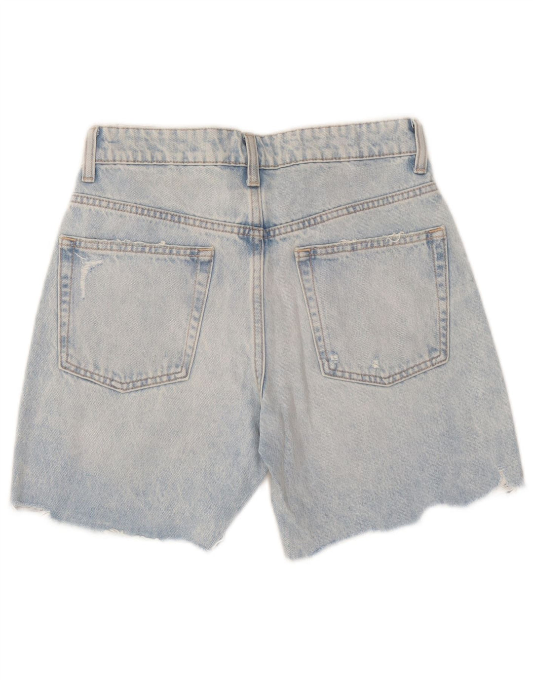 Zara ženske kratke traper kratke hlače EU 36 XS W26 plavi patchwork pamuk