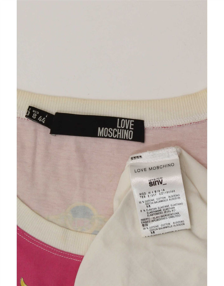 Moschino ženska majica kratkih rukava s abstraktnim uzorkom IT 44 Medium White