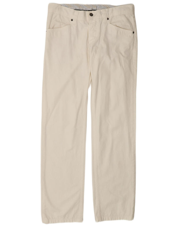 DOLCE & GABBANA Muške ravne traperice W34 L32 Bijeli pamuk