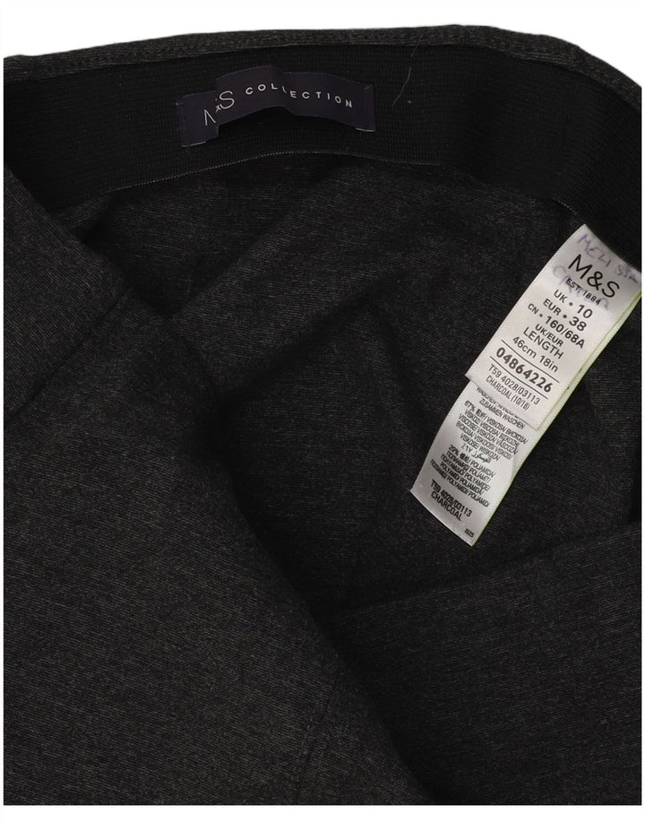 Marks & Spencer ženska mini suknja UK 10 Mala W30 siva viskoza