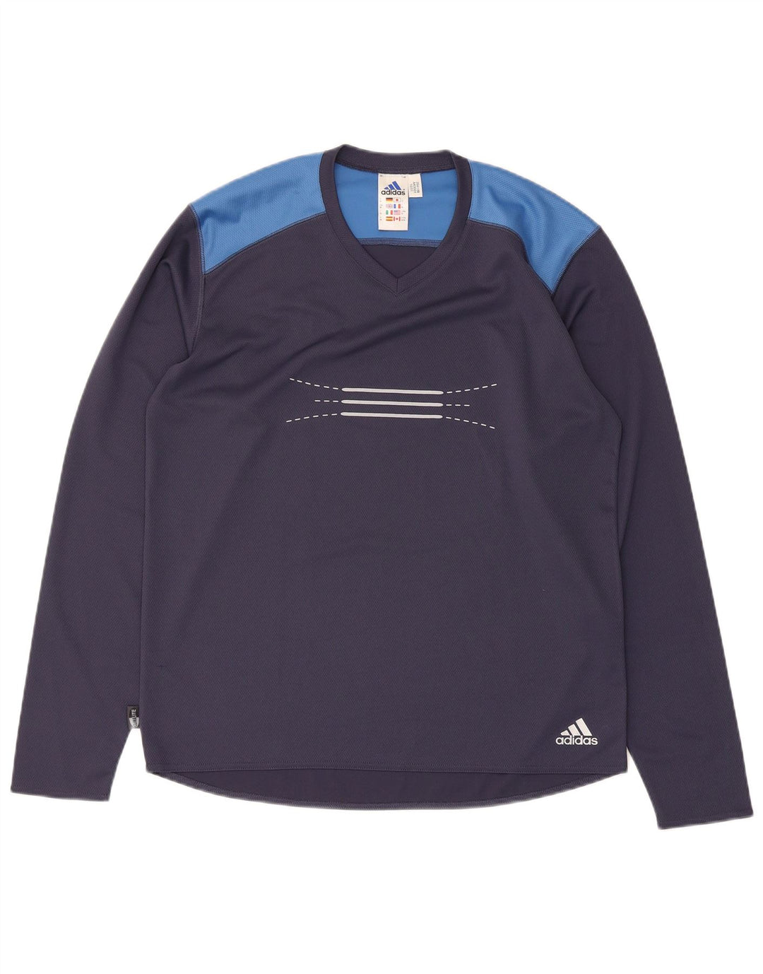 Adidas muška majica Climalite Graphic s dugim rukavima srednje tamnoplave boje
