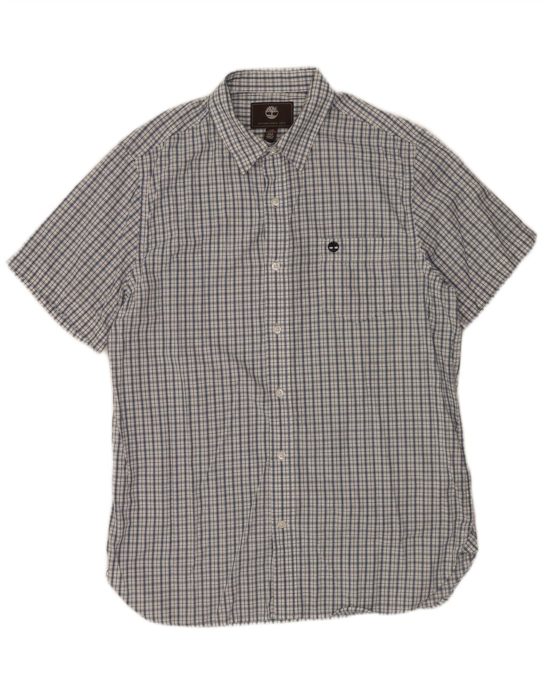 TIMBERLAND muška košulja kratkih rukava standardnog kroja srednje mornarsko plave kare