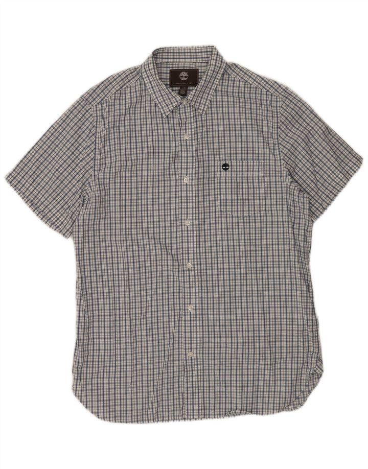 TIMBERLAND muška košulja kratkih rukava standardnog kroja srednje mornarsko plave kare