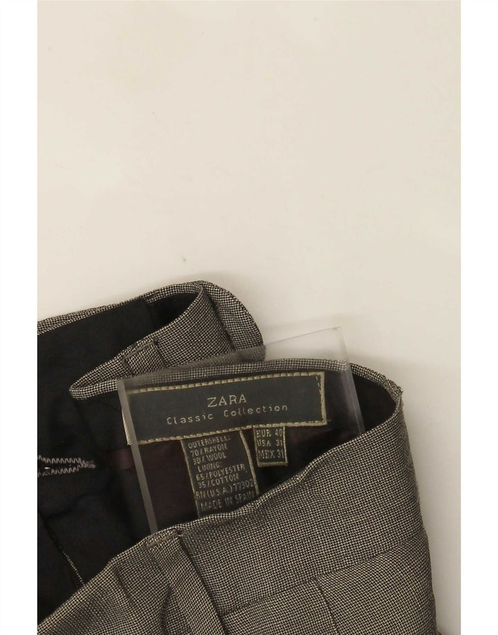 Zara muške hlače s štipaljkama EU 40 srednje W31 L30 sivi karirani rajon