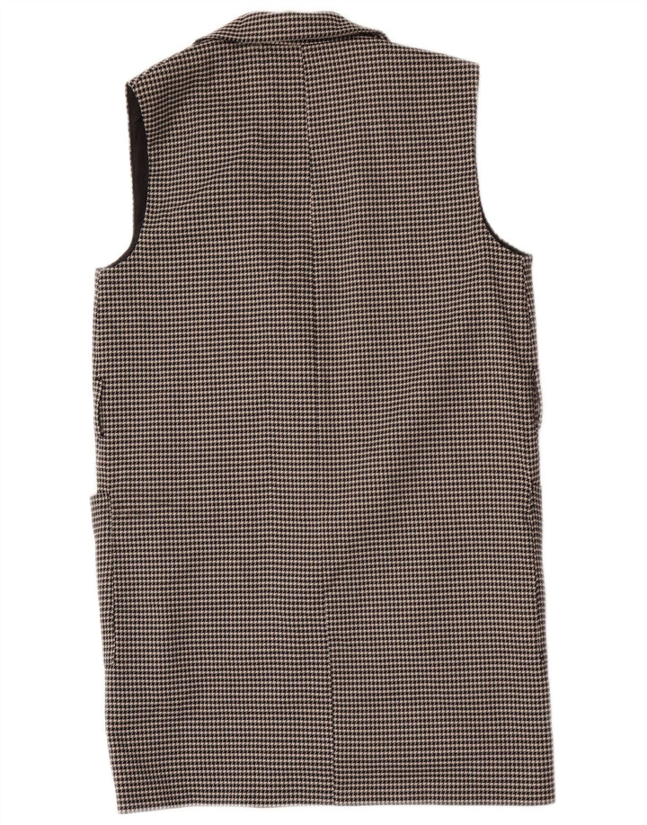 Zara ženska prekomjerna dugačka majica UK 10 Mala crna houndstooth