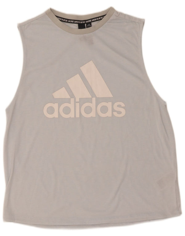 Adidas ženski grafički prsluk UK 12/14 srednje plavi poliester