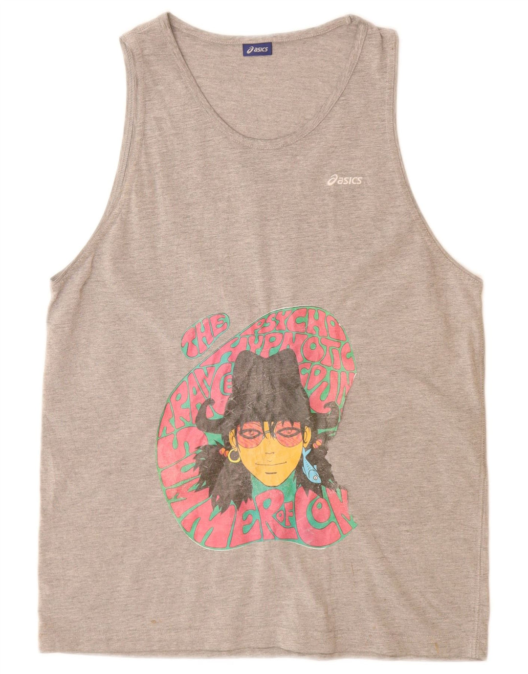 ASICS majica s grafičkim motivima za djevojčice 15-16 godina XL siva s pjegama