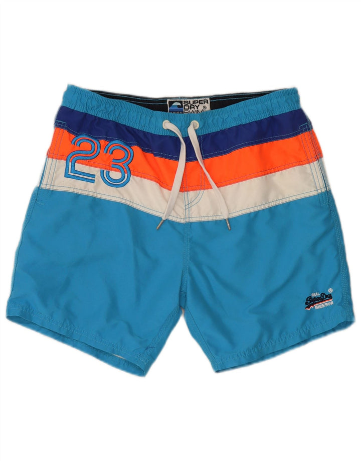 Superdry muške uobičajene kratke kupaće hlače s grafičkim motivima velike plave boje