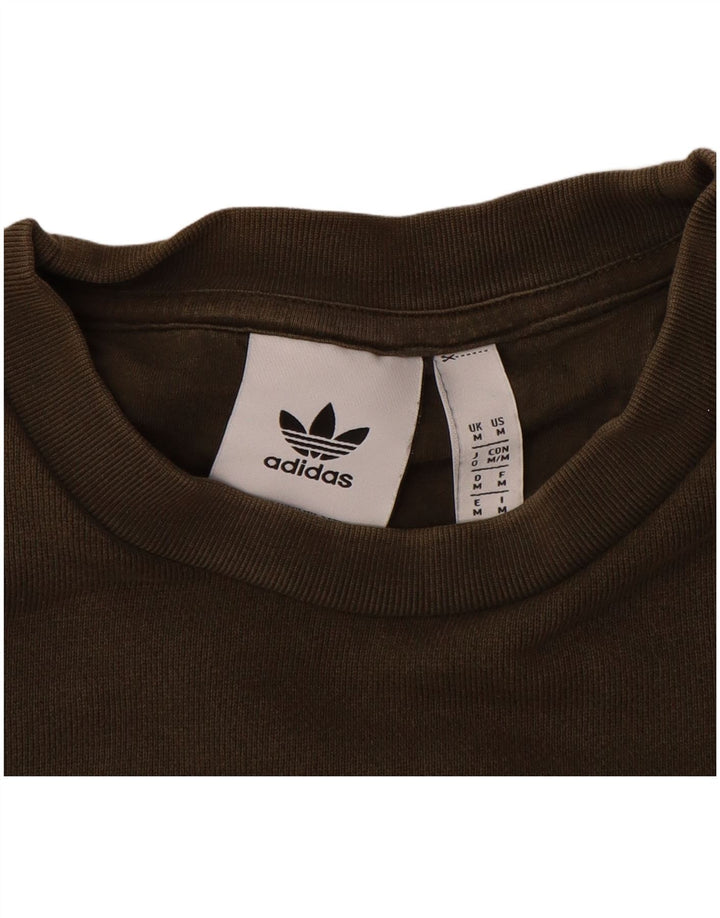 ADIDAS muški džemper s grafičkim motivima, srednji kaki pamuk