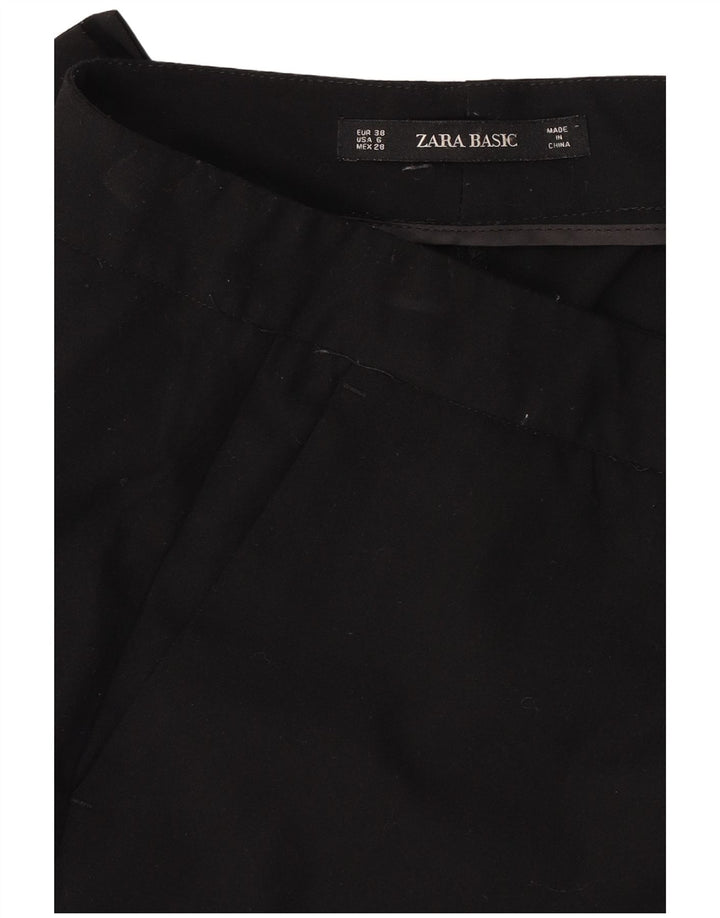 Zara ženske uske chino hlače EU 38 male W28 L26 crni poliester