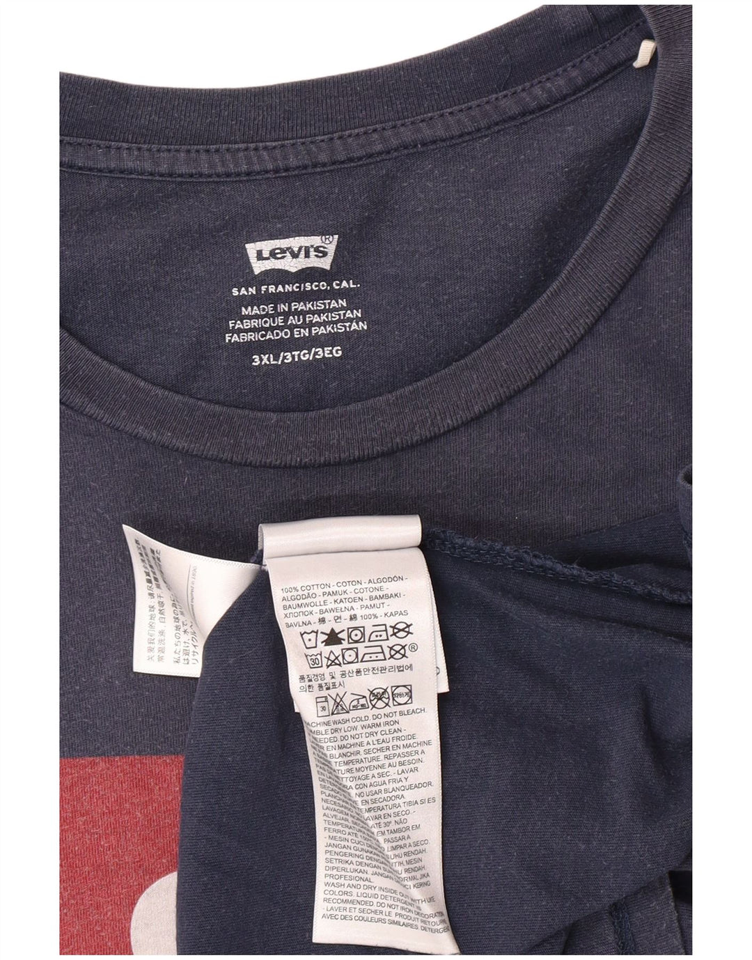 Levi's gornji dio majice kratkih rukava s grafičkim motivima 3XL tamnoplavi pamuk