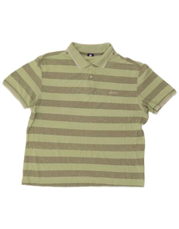 Asics muška polo majica 2XL pamuk na zelene pruge