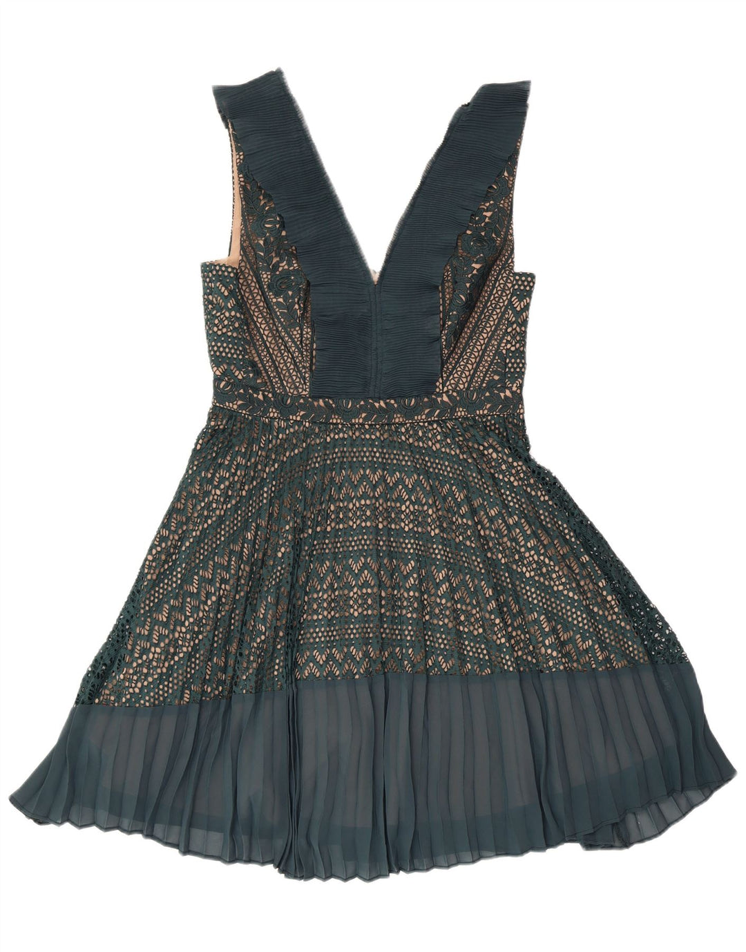 FRENCH CONNECTION Ženska haljina A-kroja bez rukava UK 12 Srednje zelena