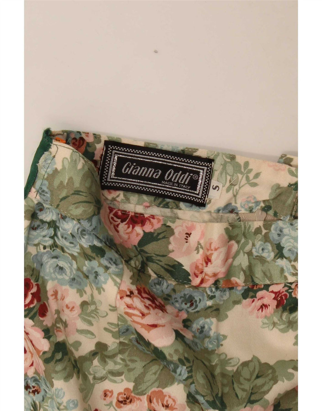 Vintage ženska mini suknja mala W26 višebojno cvjetno