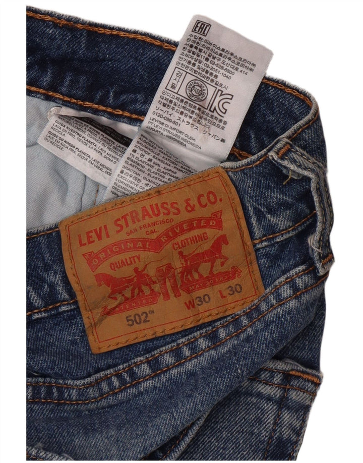 LEVI'S muške kratke traper hlače 502 W30 srednje plavi pamuk