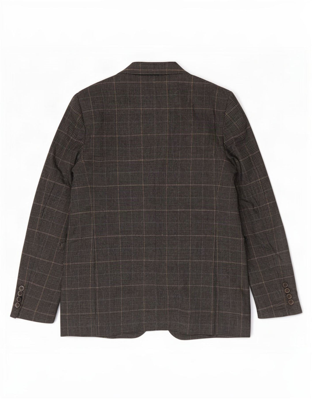 Zara ženski sako sa 2 gumba UK 10 mali sivi poliester u obliku houndstooth-a