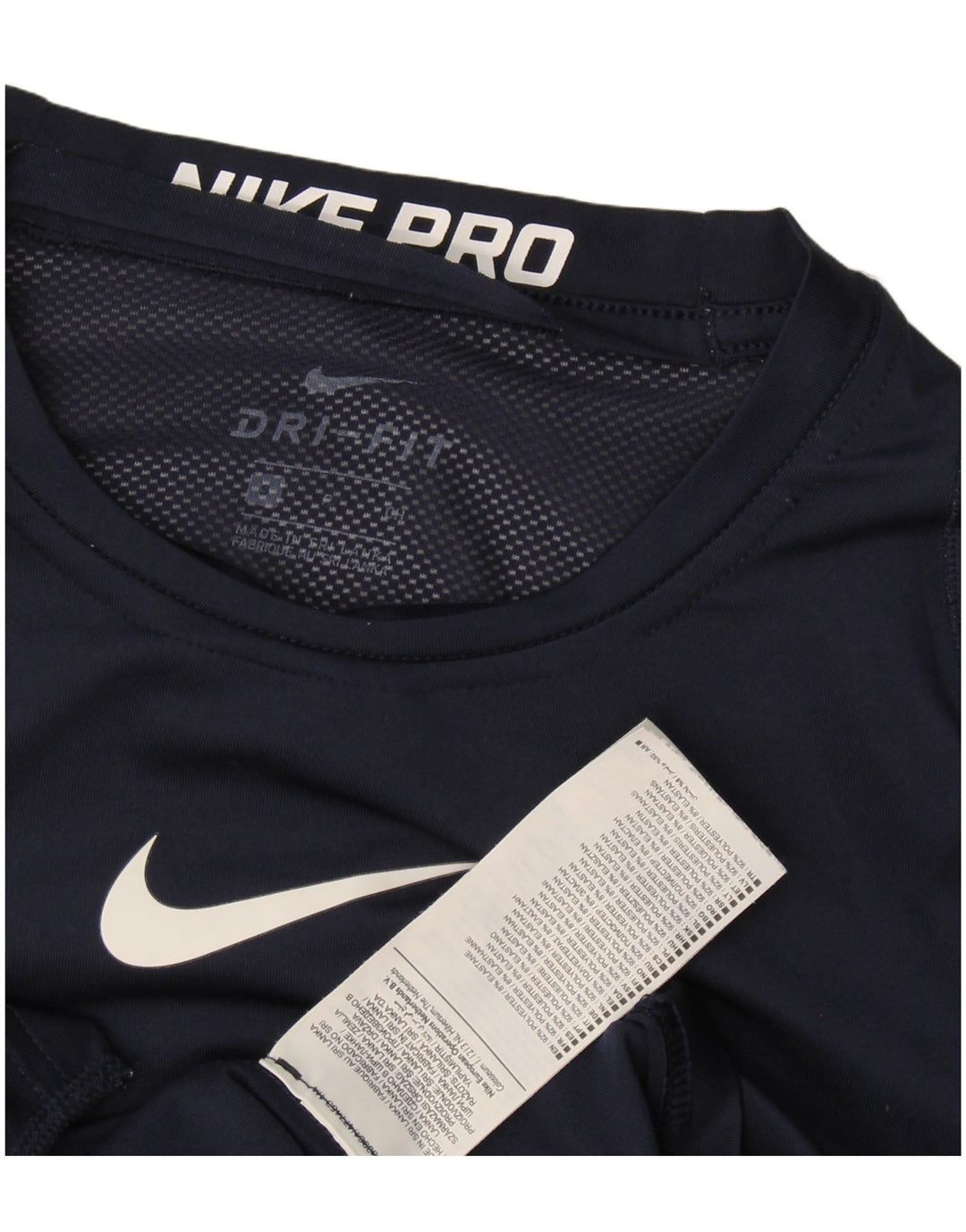 Nike Dri Fit majica s dugim rukavima, mala tamnoplava poliesterska