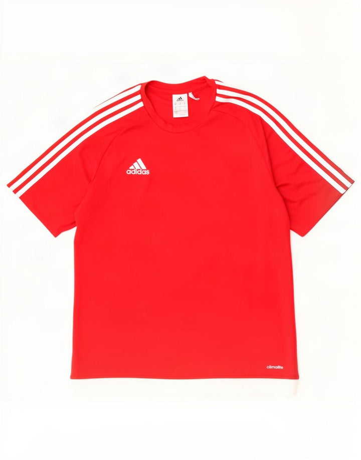 Adidas muška Climalite majica kratkih rukava Medium Red Colourblock Poliester