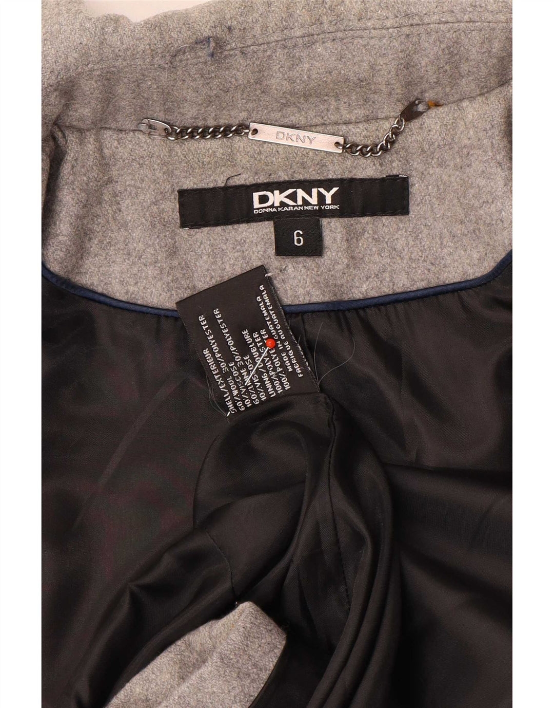 Dkny ženski graškasti kaput US 6 srednje sive vune