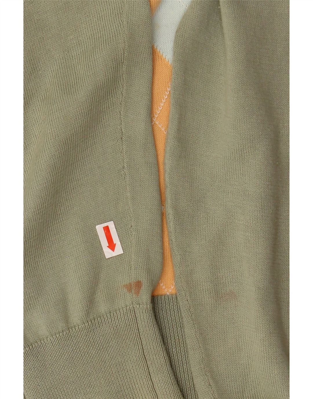 PRINGLE Ženski džemper s V-izrezom UK 14 Srednji kaki Argyle/Diamond