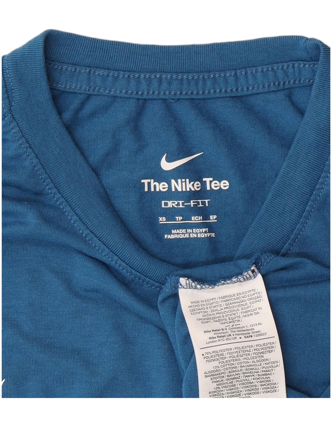 Nike Dri Fit Graphic T-Shirt Top XS plavi poliester