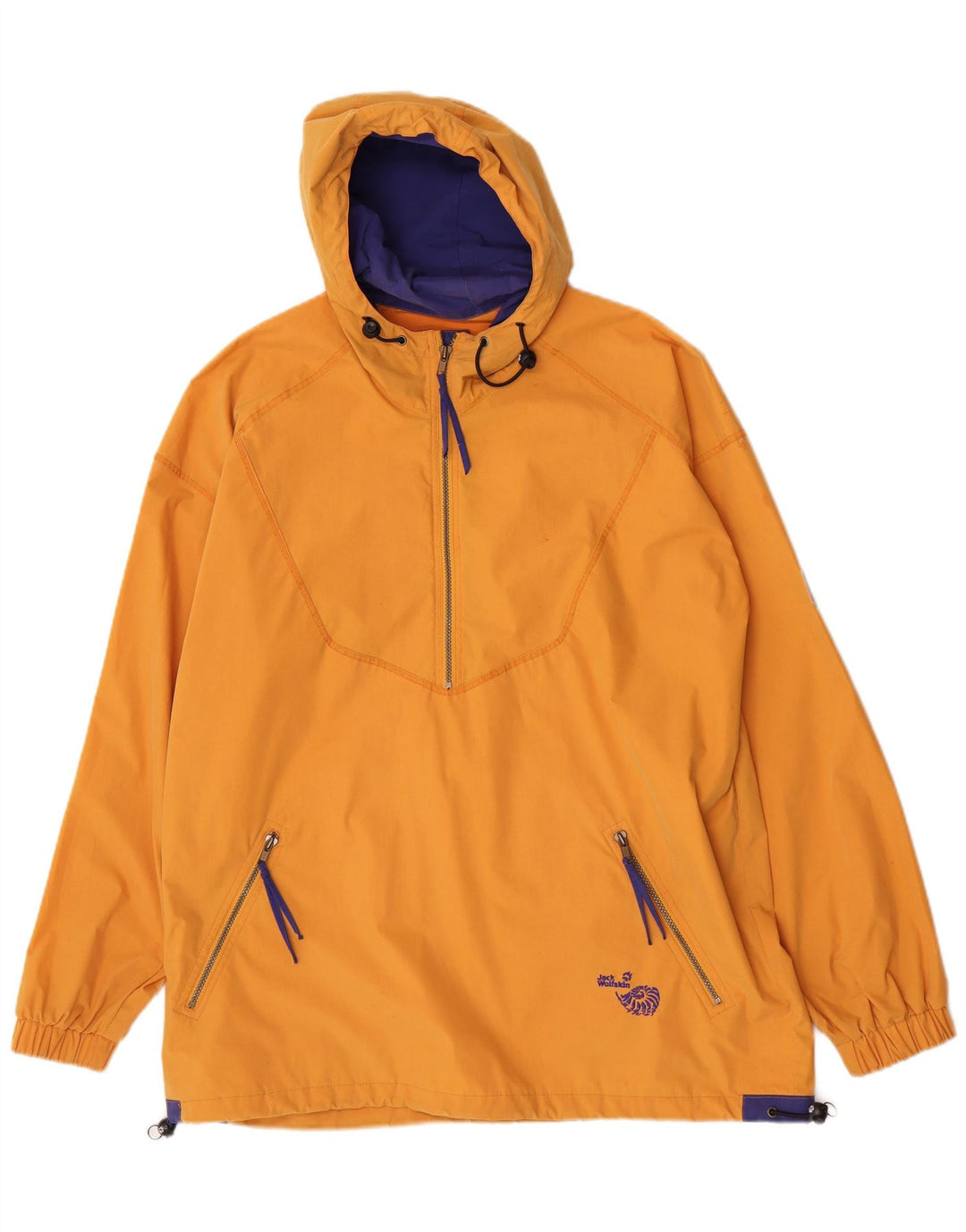 Jack Wolfskin muška anorak jakna s kapuljačom UK 42 XL žuti poliester