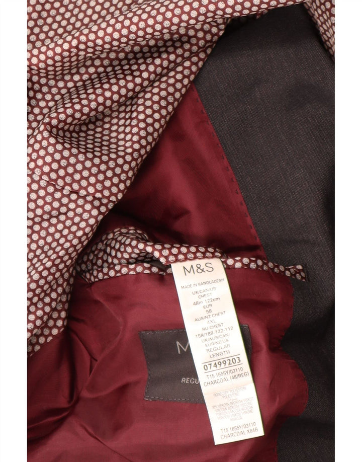 Marks & Spencer muška sako sa 2 gumba Regular Fit UK 48 4XL siva