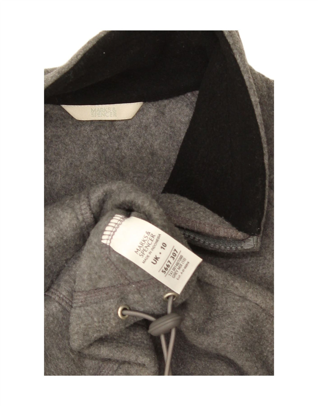 Marks & Spencer ženska prevelika jakna od flisa UK 10 Mala siva poliester