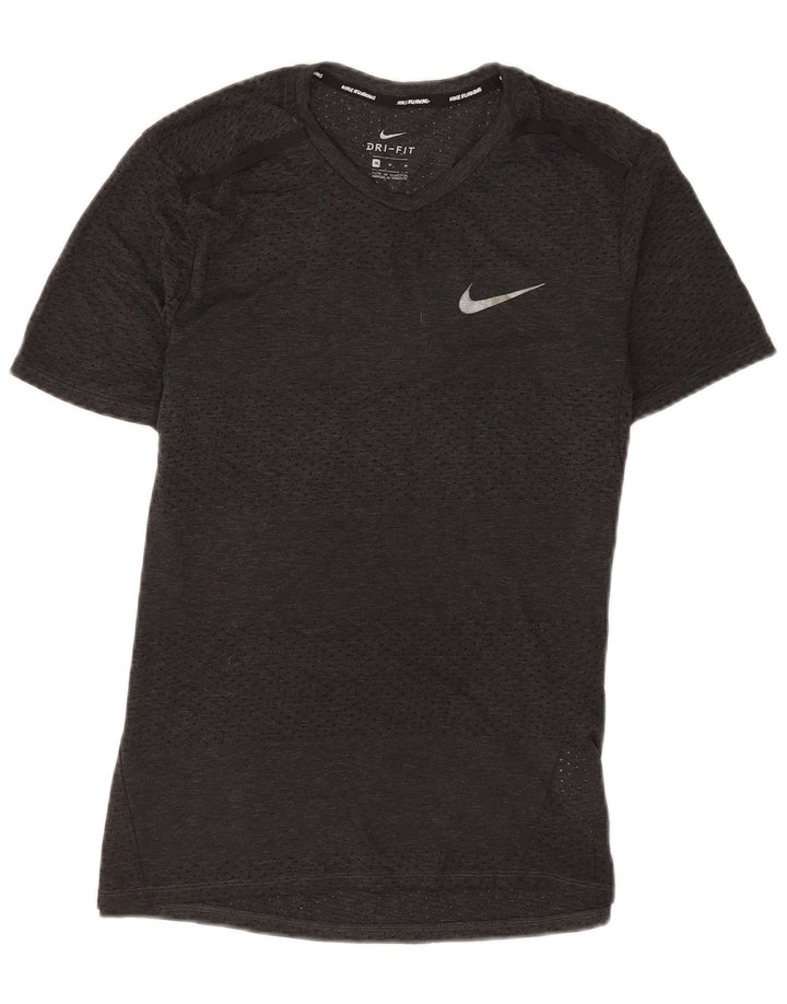 Nike Dri Fit majica kratkih rukava srednje sivi poliester