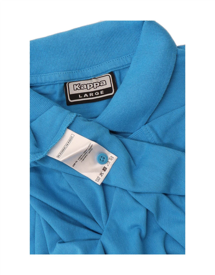 KAPPA Mens Polo Shirt Large Blue Cotton Vintage Kappa and Second-Hand Kappa from Messina Hembry 