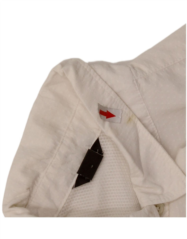 EDDIE BAUER Ženska košulja bluza UK 10 Mali bijeli najlon na točkice