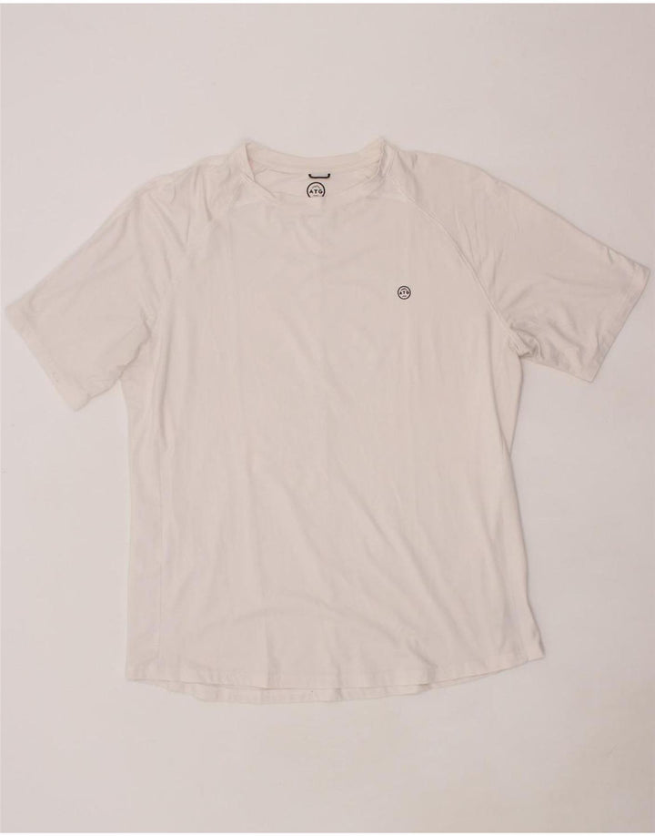 WRANGLER Mens Regular Fit T-Shirt Top Large White Polyester Vintage Wrangler and Second-Hand Wrangler from Messina Hembry 