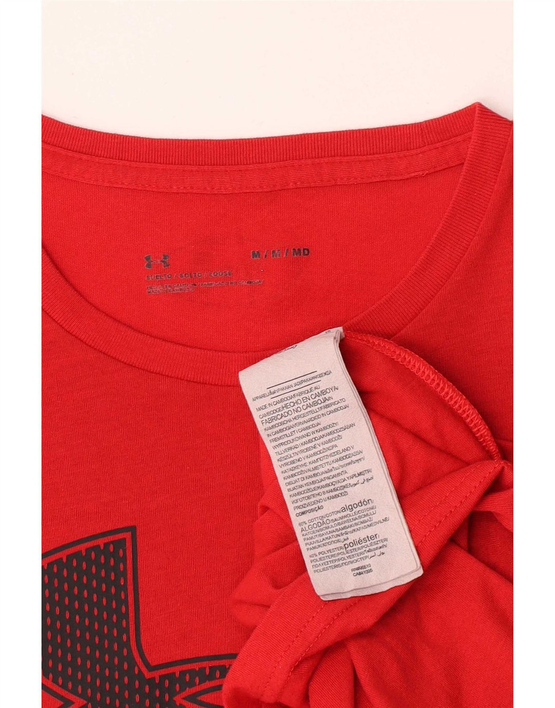 Under Armour muška grafička majica kratkih rukava Srednje crveni pamuk