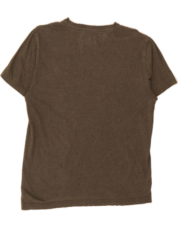 PENGUIN Womens T-Shirt Top UK 14 Medium Khaki Cotton Vintage Penguin and Second-Hand Penguin from Messina Hembry 