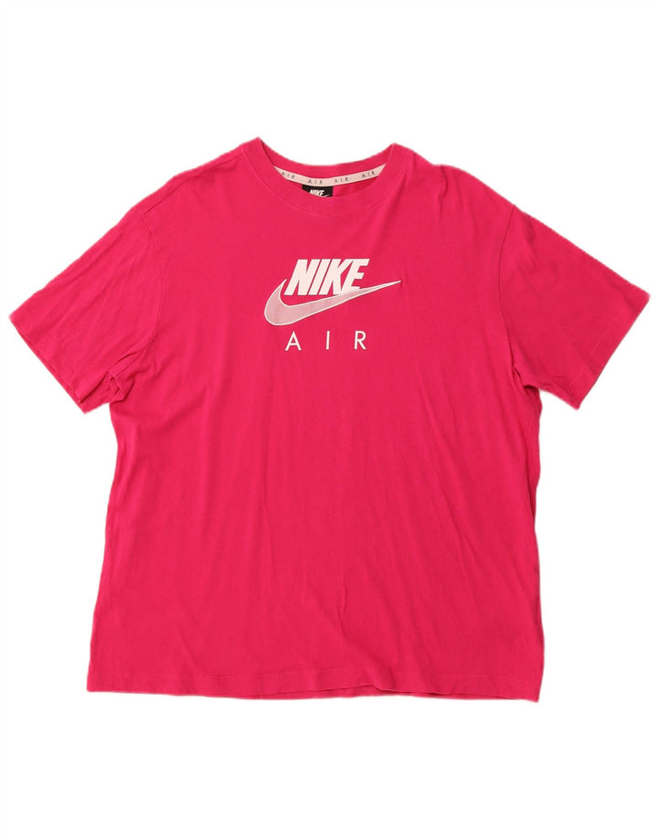NIKE muška majica kratkih rukava s zračnim grafikama, srednji ružičasti pamuk