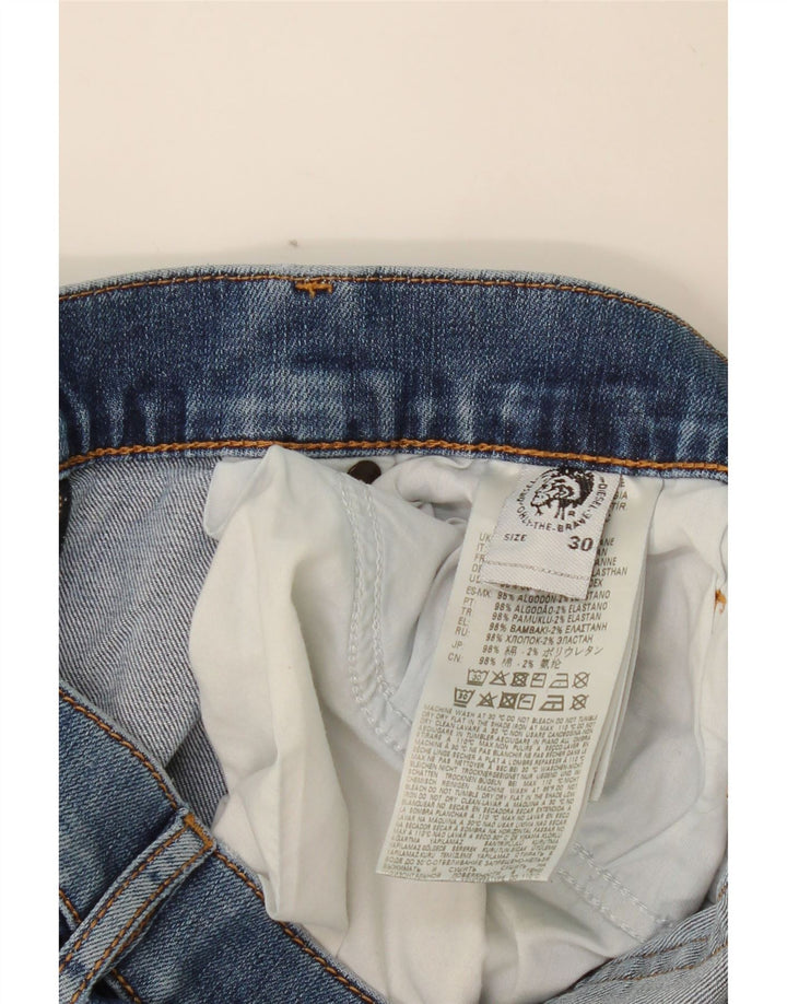 DIESEL Ženske ravne traperice W30 L27 plavi pamuk