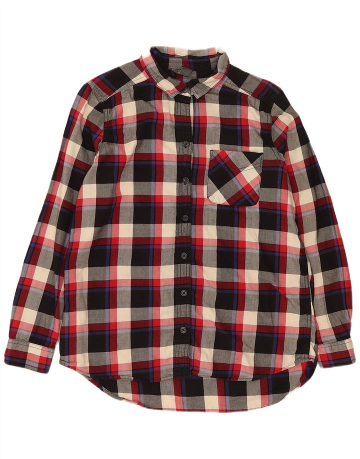 EDDIE BAUER Ženska flanelska košulja UK 14 srednje šareni karirani pamuk