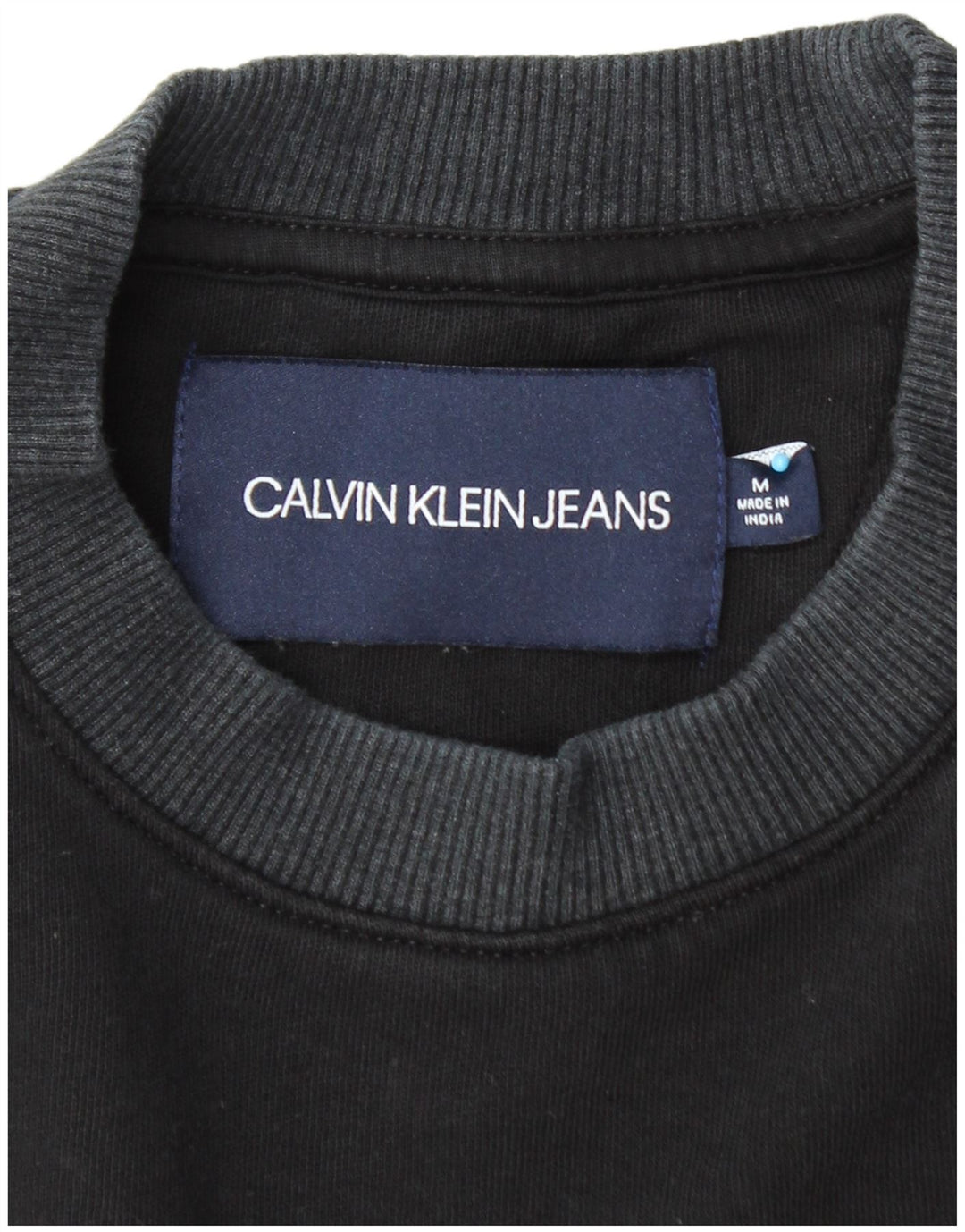 CALVIN KLEIN JEANS Muški džemper srednje veličine crni pamuk
