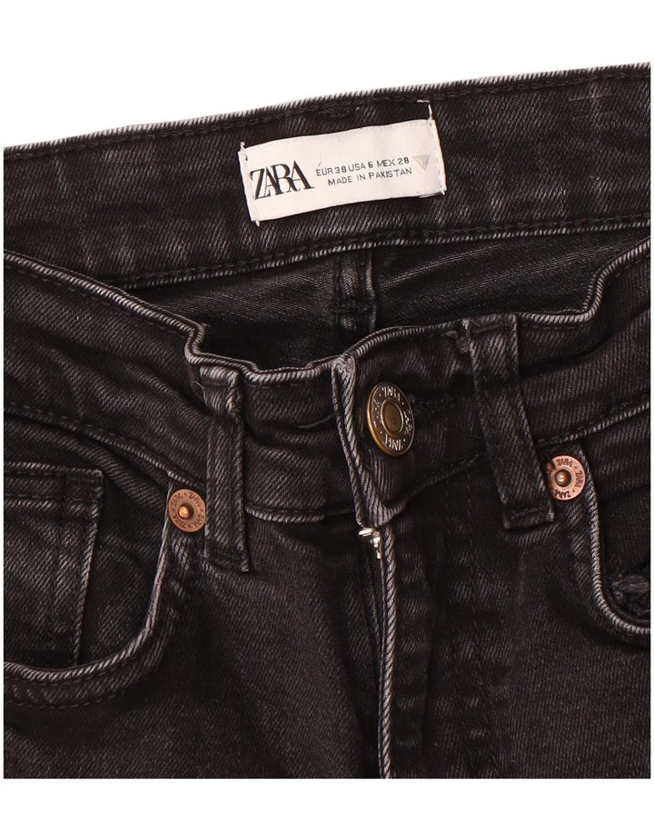Zara ženske crop bootcut traperice EU 38 male W28 L25 crne